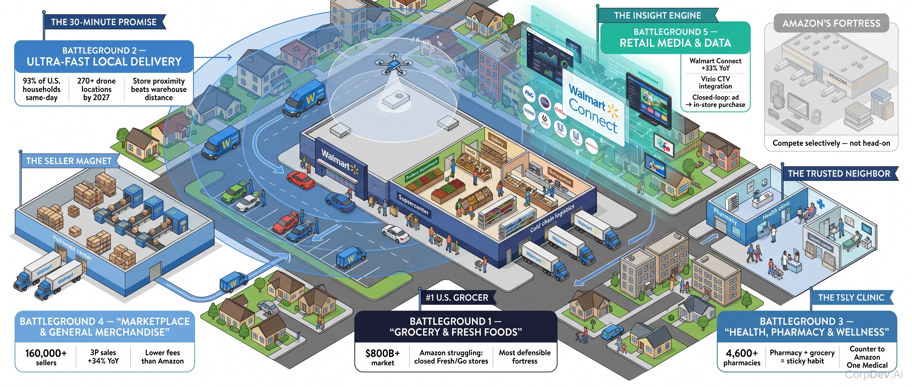 Walmart's Strategic Battlegrounds — Isometric City Map